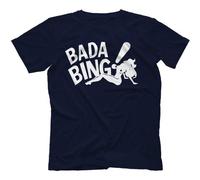 Robot Rave Bada Bing Strip Club Sopranos Inspired T-Shirt Navy Blue XX-Large