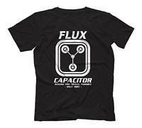 Robot Rave Flux Capacitor Back to The Future Inspired T-Shirt Black Small