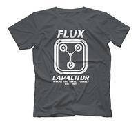Robot Rave Flux Capacitor Back to The Future Inspired T-Shirt Charcoal Medium