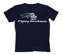 Robot Rave Flying Dutchman Records T-Shirt Navy Blue XX-Large