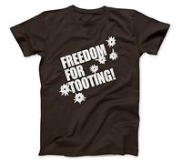 Robot Rave Freedom for Tooting Citizen Smith Inspired T-Shirt Dark Chocolate