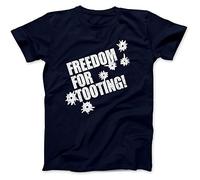 Robot Rave Freedom for Tooting Citizen Smith Inspired T-Shirt Navy Blue