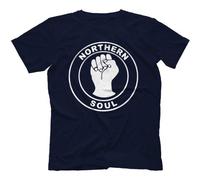 Robot Rave Northern Soul T-Shirt Navy Blue Medium