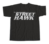 Robot Rave Street Hawk T-Shirt (UK, Alpha, XL, Regular, Regular, Black)
