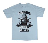 Robot Rave Super Saiyan Training T-Shirt Light Blue