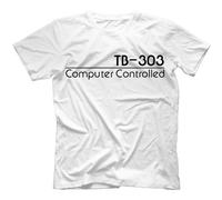 Robot Rave TB-303 Synthesiser T-Shirt Acid White X-Large