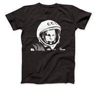 Robot Rave Yuri Gagarin Tribute Soviet Astronaut T-Shirt Black