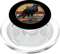 Robot Raven Outfit Spy Bird Apparel Futuristic Retro Raven PopSockets PopGrip for MagSafe