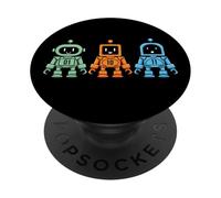 Robot Robotics 01 10 11 Binary Code Coding Humor Programmer PopSockets Adhesive PopGrip
