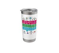 Robot Robotics Engineer Boy Girl Future Robotics Engineer Stainless Steel Insulated Tumbler