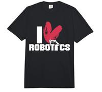 Robot Robotics Engineer Heart I Love Robotics Comfort Colors Adult Heavyweight T-Shirt