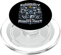 Robot Robotics Engineer In Case Of Emergency Save My Robots PopSockets PopGrip for MagSafe
