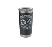 Robot Robotics Engineer It Should Work in Theory Stainless Steel Insulated Tumbler