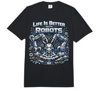 Robot Robotics Engineer Life is Better with Robots Comfort Colors Adult Heavyweight T-Shirt