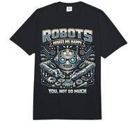 Robot Robotics Engineer Robots Makes Me Happy You, Not So Comfort Colors Adult Heavyweight T-Shirt