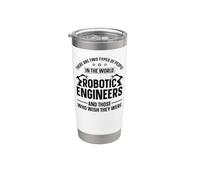 Robot Robotics Engineer There are Two Types of People in The Stainless Steel Insulated Tumbler