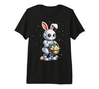 Robot Robotics Rabbit Eggs Bunny Ears Cute Spring Boys Premium T-Shirt