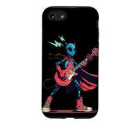 Robot Rock Hero with Guitar and Cape for Rock'n Roll Case for iPhone SE (2020) / 7/8