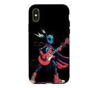 Robot Rock Hero with Guitar and Cape for Rock'n Roll Case for iPhone X/XS