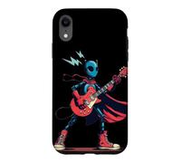 Robot Rock Hero with Guitar and Cape for Rock'n Roll Case for iPhone XR
