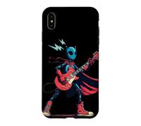 Robot Rock Hero with Guitar and Cape for Rock'n Roll Case for iPhone XS Max