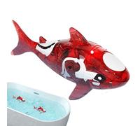Robot Shark Toy - 8 Inch Water Activated Swimming Fish | PP Electronic Bath Toy - Light Up Interactive Marine Animal for kids pool bath play imaginative underwater fun use