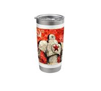 Robot Soviet Union USSR Retro Propaganda Sci-Fi Vintage Stainless Steel Insulated Tumbler