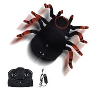 Robot Spider, Realistic Figure with Light & Sound, Balck Animatronic Spider Climbing Toys, for Indoor Outdoor Home Living Room Bedroom Playroom Education Entertainment