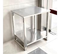 Robot Sweeping Storage Table End Cabinet Fish Tank Stand 2 Tier Terrariums Tank Terrace Stand for Corner, Stainless Steels Frame Reptile Bracket for Farmhouse, Waterproofing Insect Tank Cabi