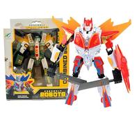 Robot Transformable Robots Car Plane Dinosaur Tyrannosaurus Triceratops Jurassic Dino Bot Mech Si and Become a Giant Robot Mecha Transformable Vehicle Transform Bot Mech, Random Subject