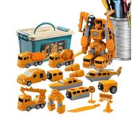 Robot Transformation Car, Magnetic Building Engineering Toy for Children, Interactive Educational Assembled Vehicle with Manual Conversion Design, Creative STEM Toy for Learning Coordination