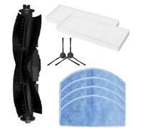 Robot Vacuum Accessory Kit For Airzeen G 20 Pro, Nylon/Plastic Main Brush & Side Brushes, 2-Pack HEPA Filters + 4 Microfiber Mop Cloths, Pet Hair & Dust Capture