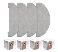 Robot Vacuum Accessory Kit For Vexilar W11/W7, 4-Pack Microfiber Mop Cloths & 4-Pack Non-Woven Dust Bags,Ideal-for Homes With Pets/Kids, Compatible With W11 & For W7 Models