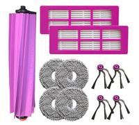 Robot Vacuum Accessory Set Includes Main Brush 4 Side Brushes 2 Filters 4 Microfiber Mop Cloths for Eureka J15 For Evo Ultra