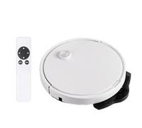 Robot Vacuum and Mop Combo, Remote Control Robot Sweeper Vacuum, Mopping Robot Vacuum with Water Tank and Dustbin, 3800 Pa Suction, Powerful Robotic Vacuum for Home Office Carpet Hard Floor (White)