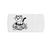 'Robot Vacuum Cat' Pill Box with Tablet Splitter (PI00033800)