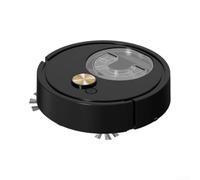 Robot Vacuum Cleaner 3-in-1 Sweep Mop Suction, For Slim 5.4cm Low Noise Auto Floor Sweeper for Pet Hair, USB Charging Robotic Mop for Home Hard Floors, Black(Black)