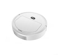 Robot Vacuum Cleaner 3 in 1 Sweeping Mopping Machine Automatic Floor Mop For Smart Random Navigation Low Noise 55dB For Slim 5.5cm USB Rechargeable for Home Hard(White)