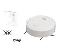 Robot Vacuum Cleaner, 3 in Sweeping Mopping Device with Automatic Obstacle Avoidance, For Slim 5cm Profile for Under Furniture, USB Rechargeable Floor(White)