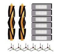 Robot Vacuum Cleaner Accessories Brush Filter Kit Replacement Parts Suitable Fit for Cobos Deebot OZMO T8, T8 Max, T8 AIVI Vacuum Cleaner Parts (Color : Black Yellow Gray)