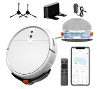 Robot Vacuum Cleaner, Automatic Self-Charging Small Robotic Vacuum with Mop, 2000Pa Suction, Sweep/Vacuum/Mop 3-in-1, 3in Slim 13in DIA, 120-Minute Runtime, for Hard Floor and Carpet