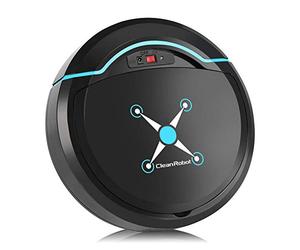 Robot Vacuum Cleaner, Household Sweeping Machine with Magic Wheel and Microcomputer Control, Smart Sensor Protection, Super Quiet, Long Service Life, Ideal for Wood/Marble/Nylon Floor(black)