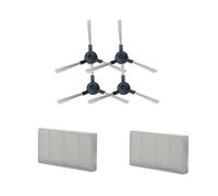 Robot Vacuum Cleaner Parts Hepa Filter Side Brushes Compatible With Midea VCR06 VCR07 Robotic Vacuum Cleaner Accessories Side Brush Filter (Color : 2filter 4 Side brush)