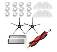 Robot Vacuum Cleaner Washable Filter,Brush,Mop ，Compatible For Roborock ，S6MaxV S50 S51 S55 S5Max S6Pure ，Compatible For Mijia ，1S ，Vacuum Cleaner Spare Parts(Pack5)