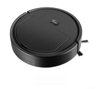 Robot Vacuum Cleaner with Mop 3 in 1 Sweeping Machine Strong Suction Slim 5.5cm Design for Pet Hair Hard Floor Carpet Random Navigation White 20cm(Black)