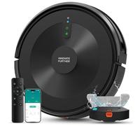 Robot Vacuum Cleaner with Mop, 4000Pa Strong Suction Robot Vacuum 7.8cm Ultra-Slim & Schedule & Wifi/APP/Alexa Control, Self-Charging Clean Robot Vacuum and Mop for Floor Carpet (Obsidian Black)