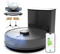 Robot Vacuum Cleaner with Mop,6000Pa Robotic Vacuum with Mapping,Self-Emptying Station for 90-Days Hands-Free Cleaning,LiDAR Navigation ,No-Go Zone,Self-Charging,Wi-Fi/App/Alexa,Hard Floors/Carpet