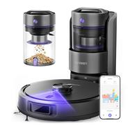 Robot Vacuum Cleaner with Mop, Bagless Robot Vacuum Cleaners UK with Self-Emptying, 10000Pa LiDAR Navigation Robotic Vacuum, Smart Mapping, Schedule, App/Alexa Control for Carpet/Pet Hair, Q20 Ultra