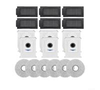 Robot Vacuum Filter Set 6-Pack for Bosch Spotless Max | 6 flat pleated filters, HEPA grade, traps fine dust, washable reusable, fits BCRDW3B model