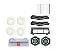 Robot Vacuum Parts for Deebot N9+ N79S for eufy 11 - High Efficiency Filter Kit Side Brushes Mop Pads - Plastic Long-lasting Accessories for Hard Floor Carpet Cleaning - Black 20x10x5cm